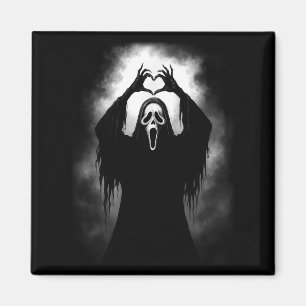 Beängstigende Gesichtshaut Horror Creepy Ghost Hea Magnet