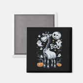 Beängstigende Giraffe im Ghosts Halloween Magnet (Vorderseite/Rückseite)