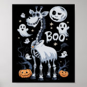 Beängstigende Giraffe im Ghosts Halloween Poster (Vorne)