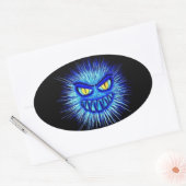 Beängstigende Gory Ghoulish Halloween-Illustration Ovaler Aufkleber (Umschlag)