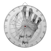 Beängstigende grauenhafte knotige Monsterhand Dartscheibe (vorne)