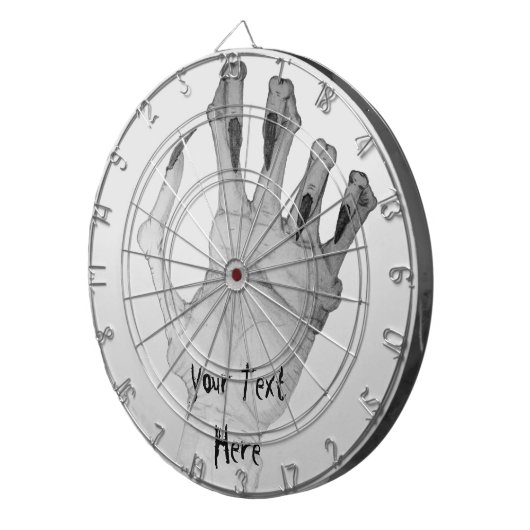 Beängstigende grauenhafte knotige Monsterhand Dartscheibe (Vorderseite rechts)