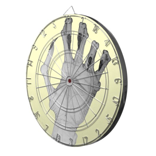 Beängstigende grauenhafte knotige Monsterhand Dartscheibe (Vorderseite rechts)