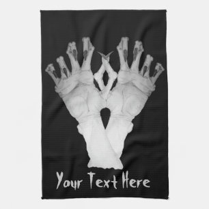 Beängstigende grauenhafte Monsterhand Handtuch
