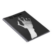 Beängstigende grauenhafte Monsterhand mit langen N Notizblock (Rechte Seite)