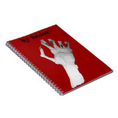 Beängstigende grauenhafte Monsterhand mit langen N Notizblock (Rechte Seite)