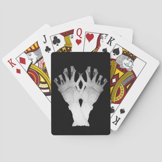 Beängstigende grauenhafte Monsterhand Spielkarten (Rückseite)