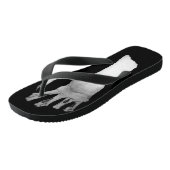 Beängstigende grauenhafte Monsterhandkunst Badesandalen (Schrägansicht)