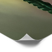 Beängstigende grüne Alien | AI Art Poster (Ecke)