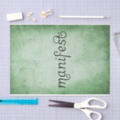 Beängstigende grüne Aquarellmanifesttypografie Seidenpapier (Handwerk)