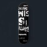 Beängstigende Grunge Urban Typografy Word Cloud Sk Skateboard<br><div class="desc">Der Effekt dieses trendigen, auf Straßentext basierenden Designs hängt von der Länge Ihres Namens ab. Wählen Sie "Klicken, um weiter anzupassen" am unteren Ende der "Personalisieren Sie diese Vorlage", um das gewollt Aussehen zu erhalten. Sie können den Hintergrund und/oder Text auch beliebig gewollt Farbe einstellen. Viel Spaß beim Erstellen. Sie...</div>