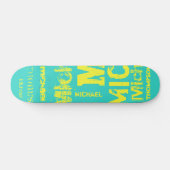 Beängstigende Grunge Urban Typografy Word Cloud Skateboard (Horizontal)