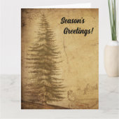 Beängstigende Grüße der Vintagen Weihnachtszeit Karte (Vorderseite)