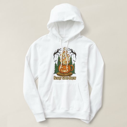 Beängstigende gute Brew Pumpkin-Kaffeehauskunst Hoodie (Design vorne)