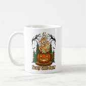 Beängstigende gute Brew Pumpkin-Kaffeehauskunst Kaffeetasse (Links)