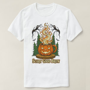 Beängstigende gute Brew Pumpkin-Kaffeehauskunst T-Shirt