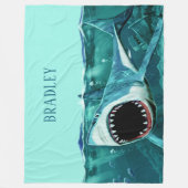 Beängstigende Haifisch-Name-Fleecedecken Fleecedecke (Vorderseite)