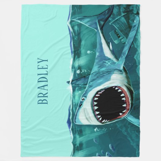 Beängstigende Haifisch-Name-Fleecedecken Fleecedecke (Vorderseite)