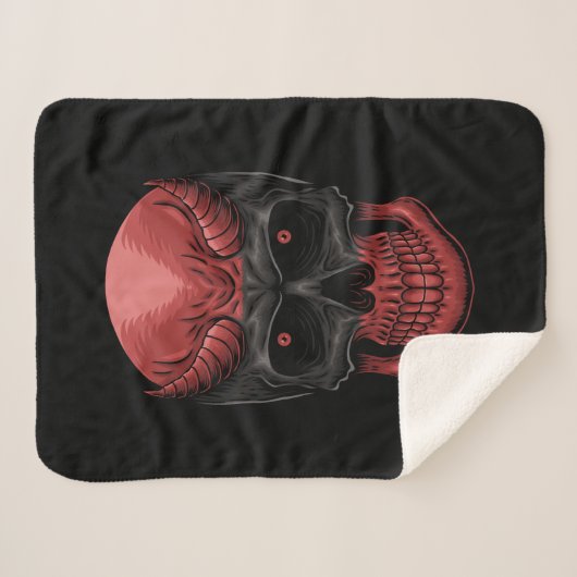 Beängstigende Halblume Schädel Sherpadecke (Vorderseite (Horizontal))