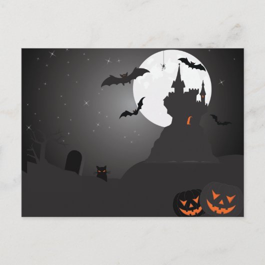 Beängstigende Halloween-Bacground-Postkarte Postkarte (Vorderseite)