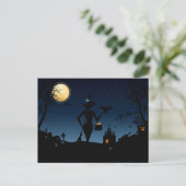 Beängstigende Halloween-Bacground-Postkarte Postkarte (Stehend Vorderseite)