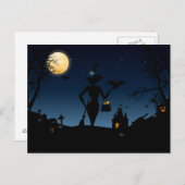 Beängstigende Halloween-Bacground-Postkarte Postkarte (Vorne/Hinten)