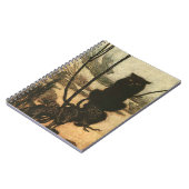 Beängstigende Halloween Black Cat Vintag Rackham Notizblock (Linke Seite)