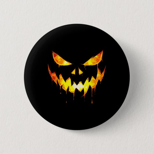 Beängstigende Halloween Boys Face Pumpkin Kürbisla Button (Vorderseite)