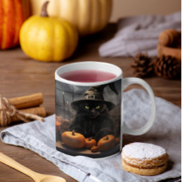 Beängstigende Halloween Cat 16 Tasse
