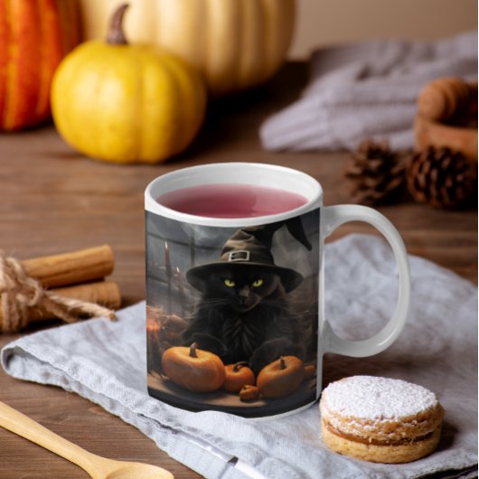 Beängstigende Halloween Cat 16 Tasse