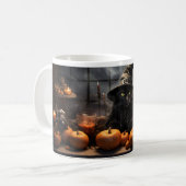 Beängstigende Halloween Cat 16 Tasse (Vorderseite Links)