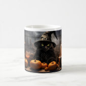 Beängstigende Halloween Cat 16 Tasse (Mittel)