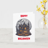 Beängstigende Halloween Design Grußkarte Karte (Gelbe Blume)