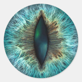 Beängstigende Halloween Dragon Eyeball Runder Aufkleber