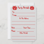 beängstigende Halloween-Einladung Einladung (Rückseite)