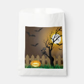 Beängstigende Halloween-Gartenlandschaft Geschenktütchen (Vorderseite)