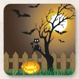 Beängstigende Halloween-Gartenlandschaft Getränkeuntersetzer