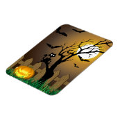 Beängstigende Halloween-Gartenlandschaft Magnet (Linke Seite)
