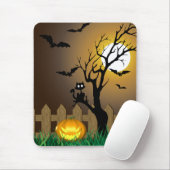 Beängstigende Halloween-Gartenlandschaft Mousepad (Mit Mouse)