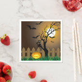 Beängstigende Halloween-Gartenlandschaft Serviette (Beispiel)