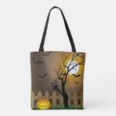 Beängstigende Halloween-Gartenlandschaft Tasche (Rückseite)