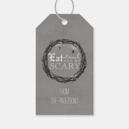 Beängstigende Halloween-Geschenketiketten Geschenkanhänger