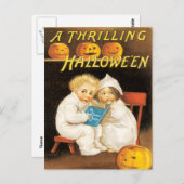 Beängstigende Halloween-Geschichten-Vintage Postkarte (Vorne/Hinten)