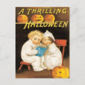 Beängstigende Halloween-Geschichten-Vintage Postkarte (Vorderseite)