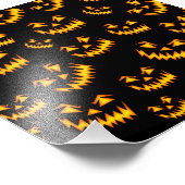 Beängstigende Halloween-Gesichter Fotodruck (Ecke)