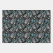 Beängstigende Halloween Grim Sensenmann Grave Ston Geschenkpapier Set (Vorderseite 3)