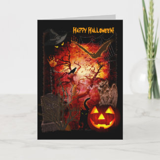 Beängstigende Halloween-Grußkarte Karte