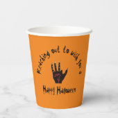 Beängstigende Halloween-Hand Pappbecher (Rückseite)