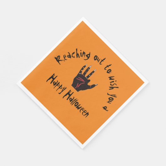 Beängstigende Halloween-Hand Serviette (Ecke)