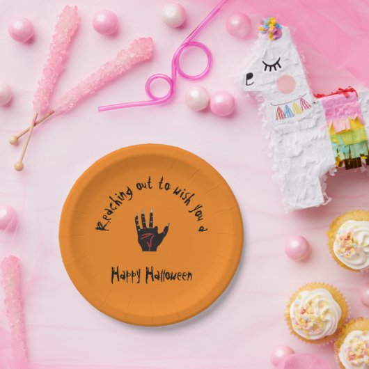 Beängstigende Halloween-Handpapierplatte Pappteller (Party)